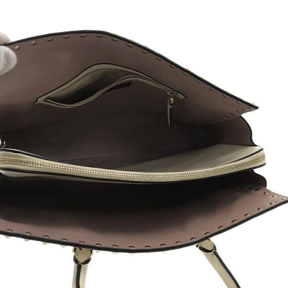 VALENTINOGARAVANI Cream Leather Tote Bag - Picture 6 of 12